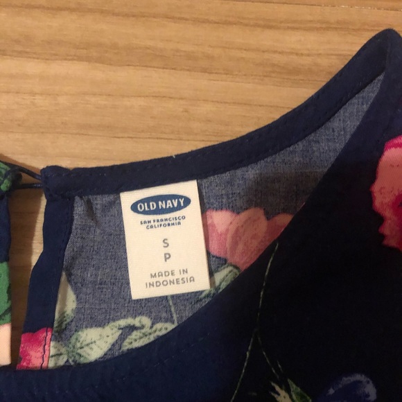 Navy blue floral dress Old Navy - Picture 3 of 3